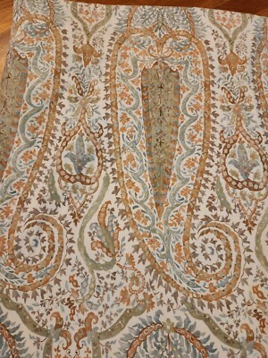 Pottery Barn Paisley Duvet Cover Beige Neutral Queen No Shams -image