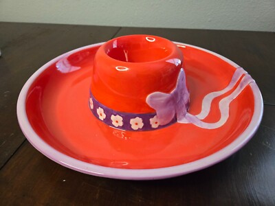 Susan Wingets Red Hat Society Ceramic Chip/Dip Serving Dish Large-image