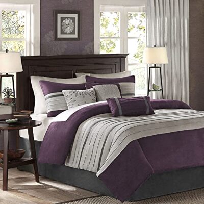  - Palmer 7 Piece Comforter Set - Plum  California King (104 in x 92 in) Purple-image