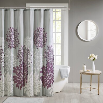 Madison Park Essentials Maible Printed Floral Shower Curtain-image