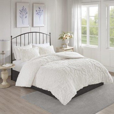 Madison Park Tufted Chenille Cotton 3 Piece Comforter King-image