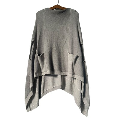 Anthropologie Moth Madison Park Poncho Sweater Womens XS/S Cotton Blend Cozy-image