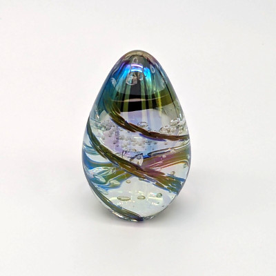 Glass Eye Studio GES Egg Shaped Paper Weight 2.75