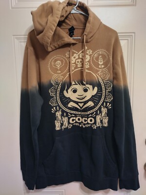 Pixar Coco Miguel Hoodie XL Preowned Sweater Dia De Los Muertos Dip Dye BG15-image