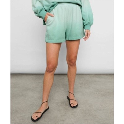 Rails Jane Dip Dye Sweat Shorts Ombré Effect Mint Green, Sz Large, $25, NWT, A04-image