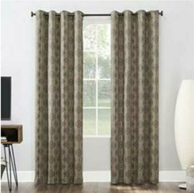Sun Zero Infinity Geometric Blackout Grommet Top 1 Curtain Panel 52
