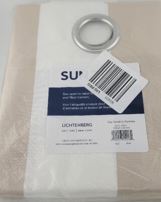 Sun Zero Blackout Curtains Thermal Lined Panel Grommet Sand  54 X 95