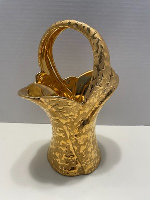 Weeping Gold Basket Vase Dixon Art Studio-image