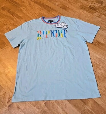 Rip N Dip Mens T-Shirt L Camisa Embroidered Logo Cotton Green Short Sleeve NEW-image