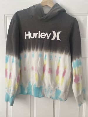 Hurley Kids' Dip Dye Tie Dye Hoodie Sweatshirt - Size Large - 12-13 Years-image
