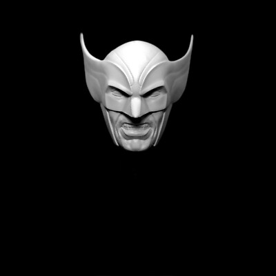 Marvel Legends Deadpool & Wolverine Angry Wolverine UnPAINTED Head Hugh Jackman-image