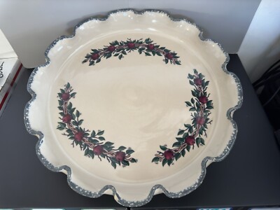 HOME AND GARDEN PARTY Exclusive Apple Serving Platter Veggie Party Chip-n-Dip!!-image