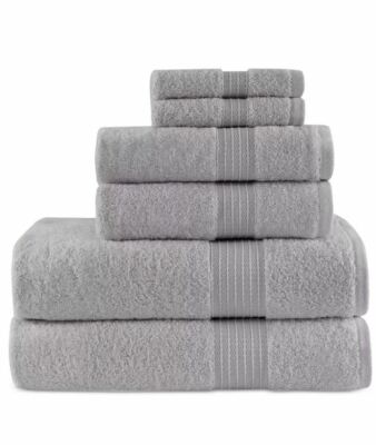 Madison Park Organic Grey Cotton 6-Pc. Towel Set MP73-5137 T4102075-image