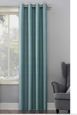 Sun Zero Energy Saving Room Darkening Grommet Curtain - 1 Panel 54 X 95- Mineral-image