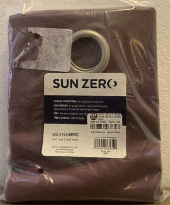 Sun Zero Lichtenberg Single Blackout Grommet Curtain Panel 40