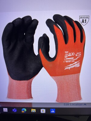 Milwaukee 48-22-8903 XL Cut Level 1 Nitrile Dipped Gloves (LOT OF 3)-image