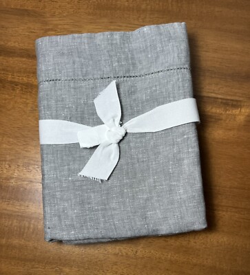 Pottery Barn Belgian Flax Linen Duvet  Sham King- Flagstone-image