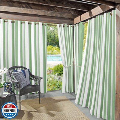 Sun Zero Valencia 2-Pack Cabana Stripe Indoor/Outdoor UV Protectant Energy Ef-image