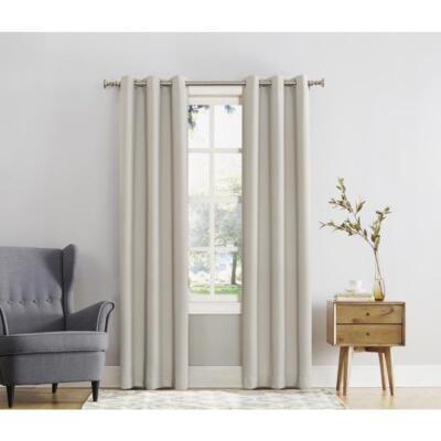 Sun Zero AC-NORWICH84PRL Polyester Ivory Curtains 80 W x 84 L in. (Pack of 2)-image