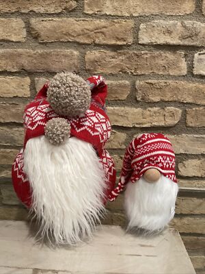 Pottery Barn Gnome Shaped Pillow Sven Gnome Pillow And Mini Gnome Set Christmas-image