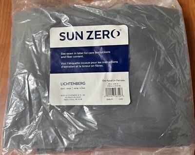 Sun Zero Lichtenberg Room-Darkening Rod Pocket Curtain Panel 40x84 One Panel New-image