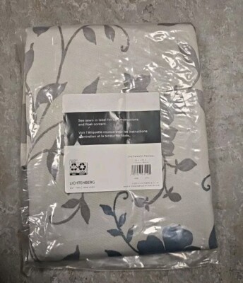 Sun Zero Rod Pocket Room Darkening Floral Window Single Curtain Panel 54×63-image