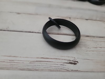 Lot of 10 Pottery Barn Quiet Glide Double Curtain Round Rings Large Matte Black -image