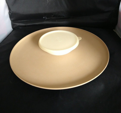 Vintage Tupperware Dip-n-Serve Chip and Dip Server Tray Bowl and Seal 492-5-image