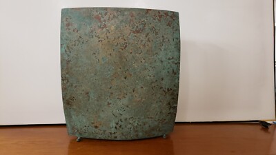 David Bowman Studio Patinated Brass Large Square Vase (21st Century)-image