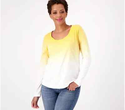 Candace Cameron Bure The Ocean Dipped Long-Sleeve Tee-Honeysuckle-Large-A473684-image