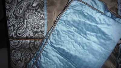 Madison Park Aubrey Paisley Jacquard 50 x 84 Faux Silk 2 Curtain Panel 2 Pillow-image