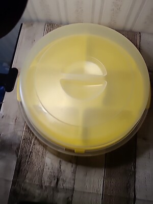 Vintage Rubber Made Servin Saver 12in Vegetable Tray With Dipping Cup #0259,0258-image