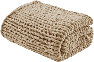 Madison Park Blanket Throw Beige 50