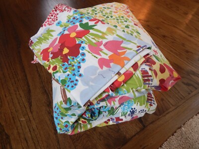 Pottery Barn Woodland Trees Paint By Number King Duvet Cover & 1 Standard Sham!-image