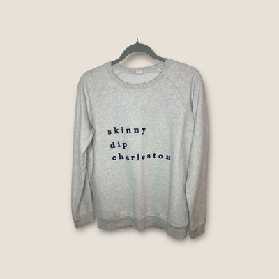 Skinny Dip Charleston Gray Heathered Crewneck Size Large-image