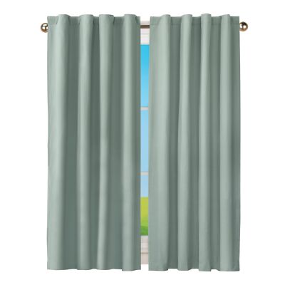 Sun Zero Cyrus Thermal Total Blackout Back Tab Curtain Panel-image