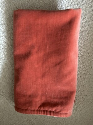 Pottery Barn Velour Velvet Pillow Cover 20” Salmon-image