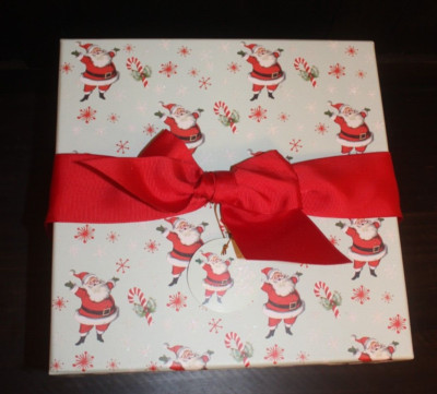 Punch Studio Keepsake Christmas Box Retro Santa #24073 Large-image