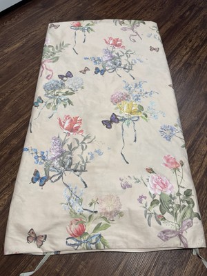 Pottery Barn Monique Lhuillier Pink Floral Full Queen Duvet Cover Butterfly-image