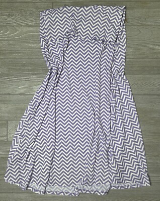 NWT LuLaRoe Large MAXI Long Skirt Purple Chevron Stripes-image
