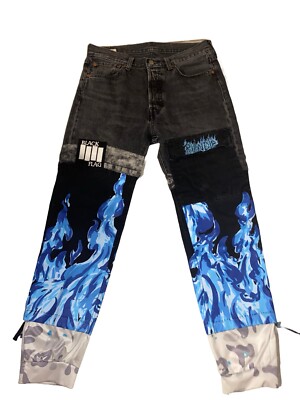 Levi 501 / Rip N Dip / Bape Upcycled Pants Size 32’W 34’L-image