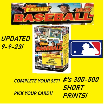 2023 Topps Heritage Baseball 300-500 RC PYC Complete Your Set updated 9/9-image