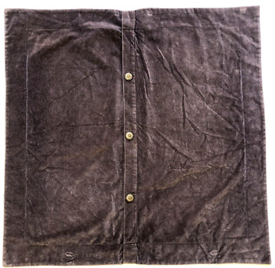 1 Pottery Barn Brown Velvet EURO Pillow Sham Button Closure Solid, vtg buttons-image