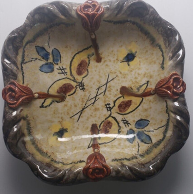 Antique Arts and Crafts German Pottery Bowl-image