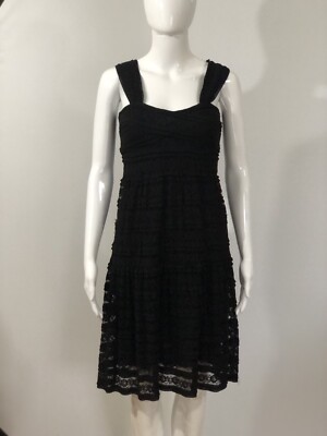Max Studio Women’s Size S Dress Lace Black Sleeveless Lined Built In Bra-image