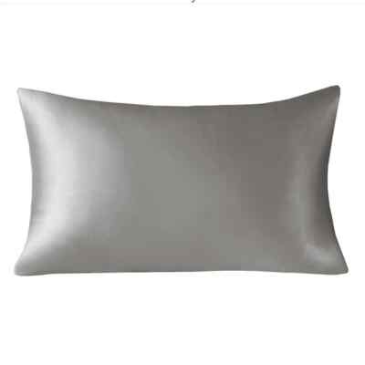 Madison Park Queen Pillowcase, 100% Mulberry Silk, Gray-image