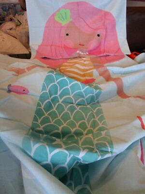 Pottery Barn Kids picture perfect mermaid twin duvet sham photo shoot sample -image