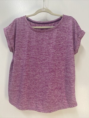 Dip Women's Sleeveless V-Neck Tank Top, Size Large Purple And White-image