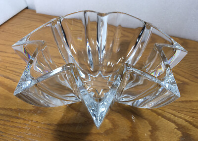 French Art Cristal D'Arques Lead 24% 8 Pointed Star Shaped Bowl Paris France-image