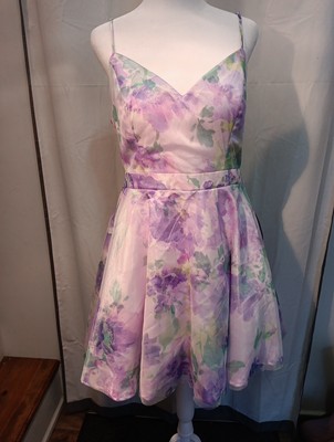 vintage city studio dress Party Pink Fairy Core Spring  Floral Sz Juniors 13 -image